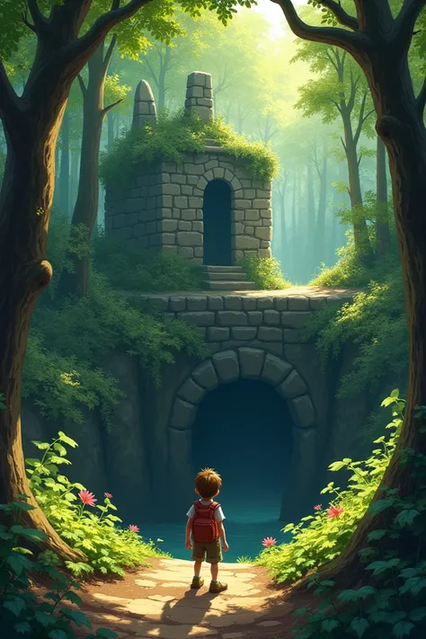 
One sunny afternoon, while exploring the woods, Max stumbled upon an old, abandoned well. Curious, he peered into its depths. Suddenly, the ground gave way, and Max fell in.
