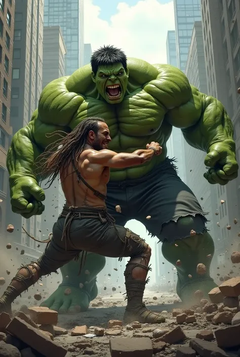 Dangerous Junglee villain and Hulk dangerous fight in the City