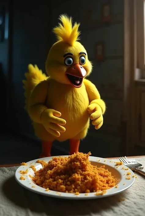 Chica from FNAF poops on my plate