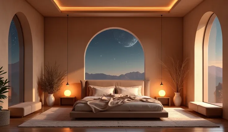 There is a beautiful bedroom tonight without any humans on Janabi  