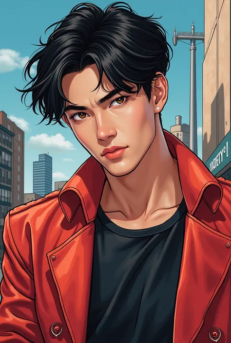 Create a lookism character with lookism art style