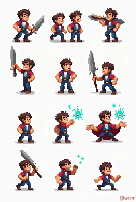 je veut plutot une sprite sheet complete dune pixel art