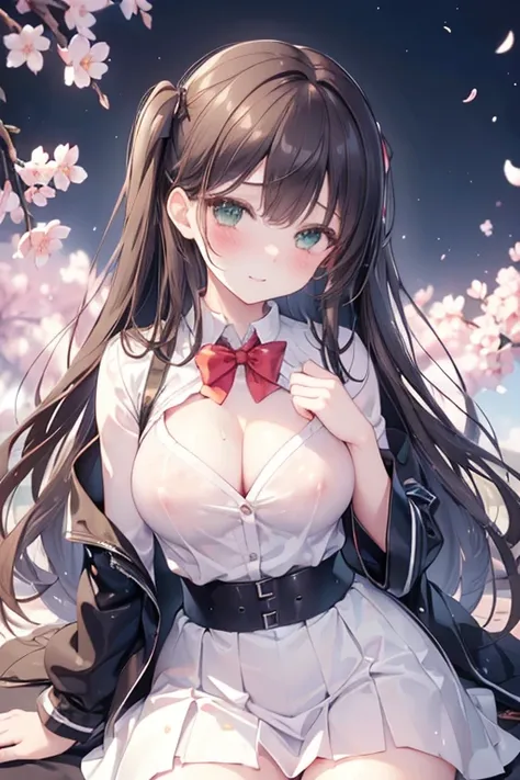 ((masterpiece, highest quality, High resolution, 超High resolution, Perfect Pixel, Written boundary depth, 4K, RTTX 10.0, High resolution))), 1 girl, single, alone, Beautiful Anime Girls, Beautiful art style, Anime characters, ((Long Hair, bangs, Dark brown...