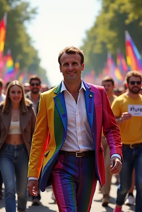 President macron a la gaypride