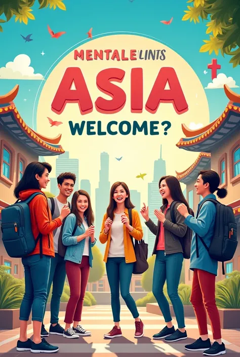 Asia english academy poster, Learn english