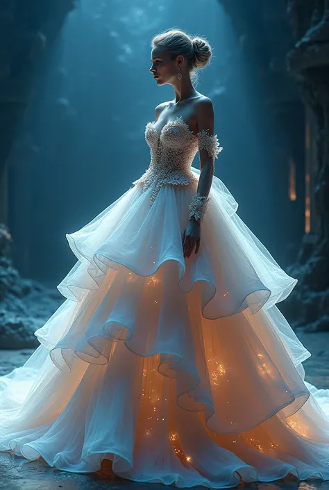 Big ball gown flaunting etheral unique design and colour 👑🌌