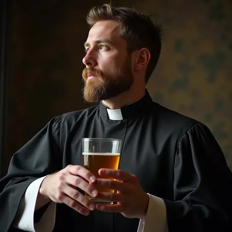 Attendant
a male priest ,  who teaches people high morality and morality,  helps to determine moral guidelines .  But he secretly demonstrates moral weaknesses ,  by drinking alcohol or pursuing other vices .