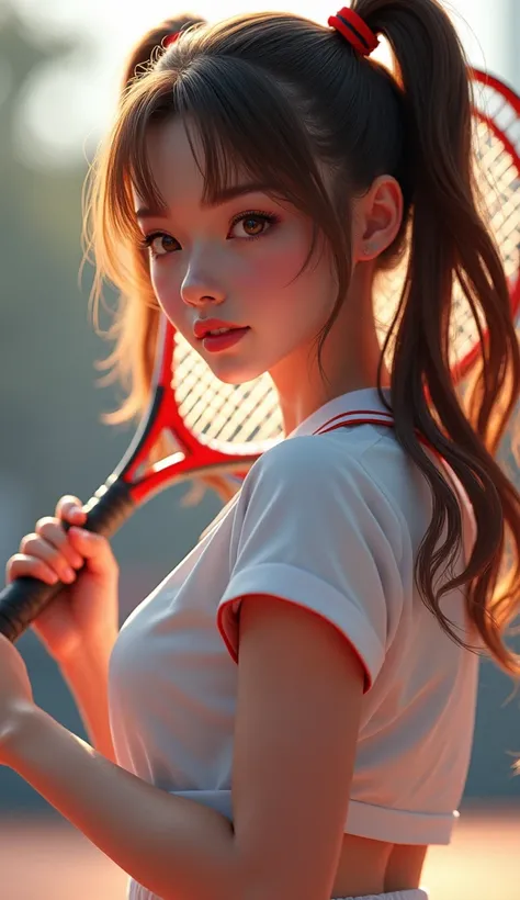 Official art, Unity 8k Wallpapers, Ultra-detailed, ​masterpiece, top-quality,  1 woman, (ighly detailed),(Raw photography、top-quality)、(realistic、Photorealistic:1.3)、high-detail、Ultra-detailed complex 3D rendering of faces、(highlydetailed skin:1.2)、dynamic...