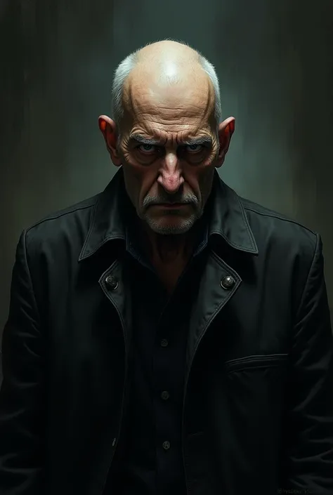  Scary person ,  sixty-year-old man, Bald hair , Thriller 