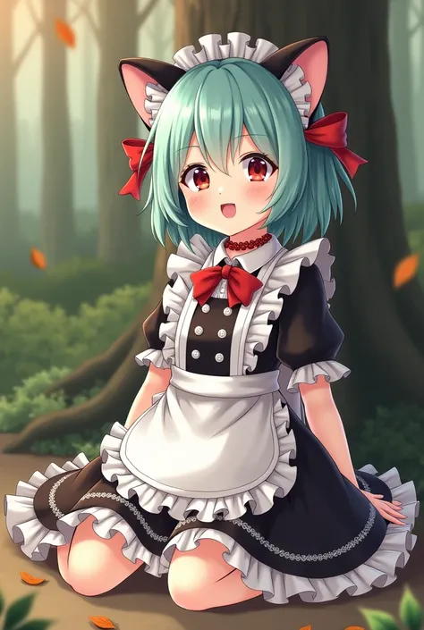 Apron Front Necked_Arm Alpha Drie Black_Dress Ribbon Votai Clothing Dress Frill_Dress Frill Hair_Ribbon Hair_Decorated Hair_Decorated Made_Apron Made_Hat Necklace No Pants Red_Ribbon Red_Bowtie Red_Necklace Ribbon Short_Sleeveless_Dress Tied_Hair Bottoms M...