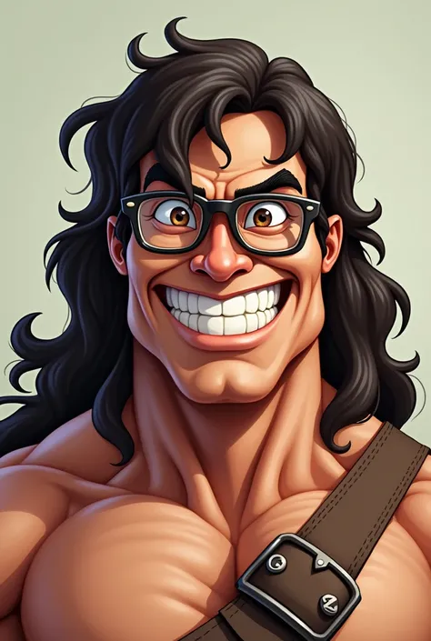 The funny, toothy Conan has the letters CJZ on the glasses