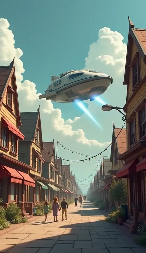  Cora Coplons futuristic ship “Vakonda” landed in a small peaceful town.  His arrival brought joy and curiosity to the streets .  A Yorkie ray glowed from the ship , и Cora Coplon  быстро спустилась и побежала в сторону улицы.  At that time, the city felt ...