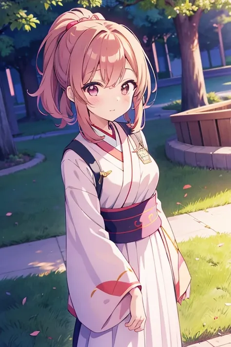 Anime girl in uniform standing in the park,  Ma Yuanyu , Pixiv, What is it?？,  cute girl anime visual , Beautiful anime high school students, smooth anime cg art, Another Iwakura,  official artwork ,   anime character hanfu ,  young anime girl ,   Anime Mo...