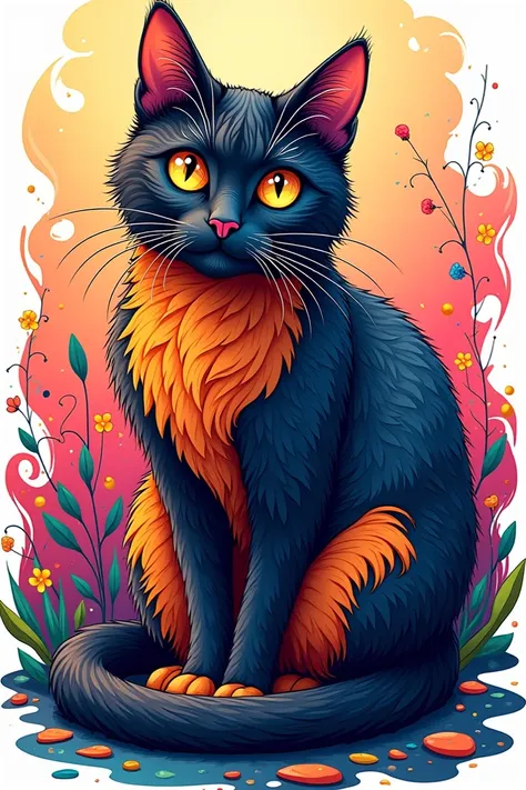 Coloring picture of a cat