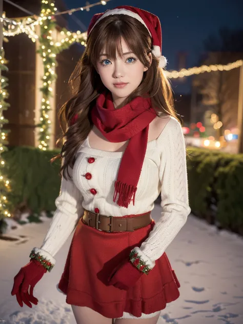 upper body,
break
1girl, (cute Half Japanese and half German girl), smile, Looking at camera, twisting body,
break
souryuuasukalangley, ((long hair, bangs, blue eyes, two side up, light brown hair, red hair ornament, scarf, woolen mittens)),
break
(8k, RAW...