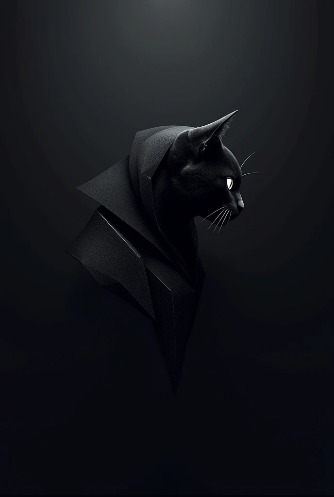 Dark System logo with a cool black cat surrounding it