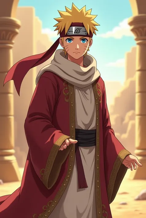 Naruto in jubba with Arabic classic hat