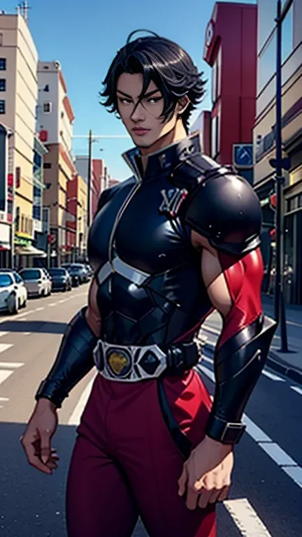 Backstreets,    Japanese ,  Beautiful young handsome man with a cool handsome face  ,  Glowing Kamen Rider Suit    , 18 years old,    Toned and Muscular   , Tall, 