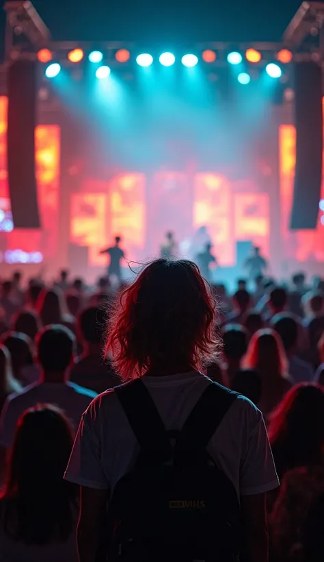 group of photographers covering college fest which is music event with camera