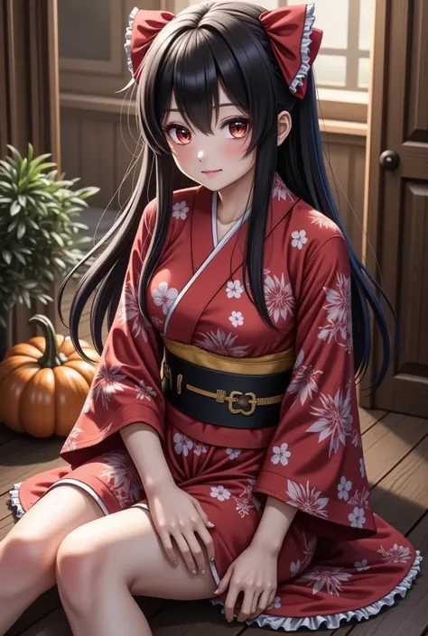 (masterpiece,  best quality:1.2),  1 girl, Alone, Halloween,kimono,