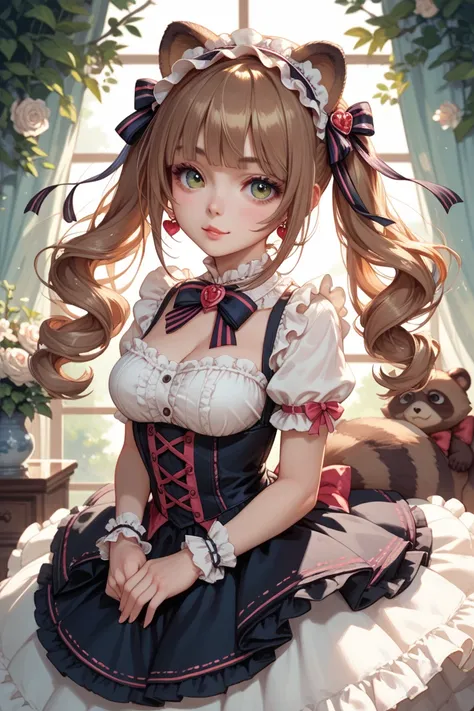 Japanese idol tanuki raccoon half human half animal woman Lolita doll