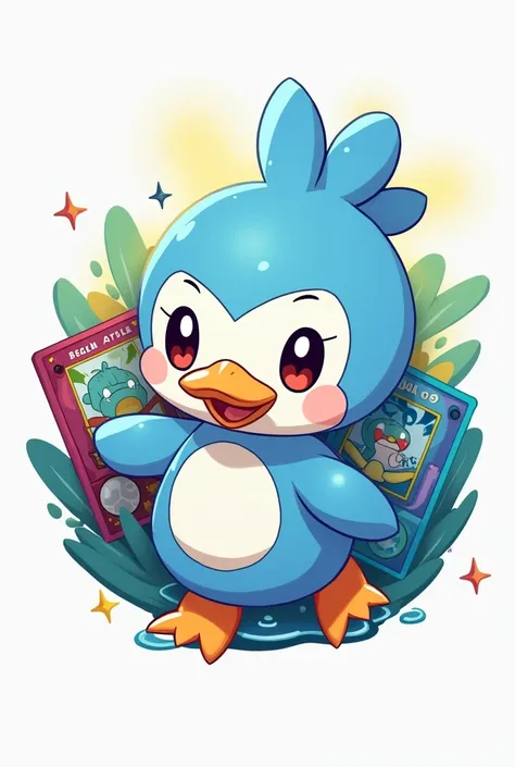 Crate a logo for my Pokemon business, my business is called DayDuckyTCG and make it small enough to fit into a profile picture