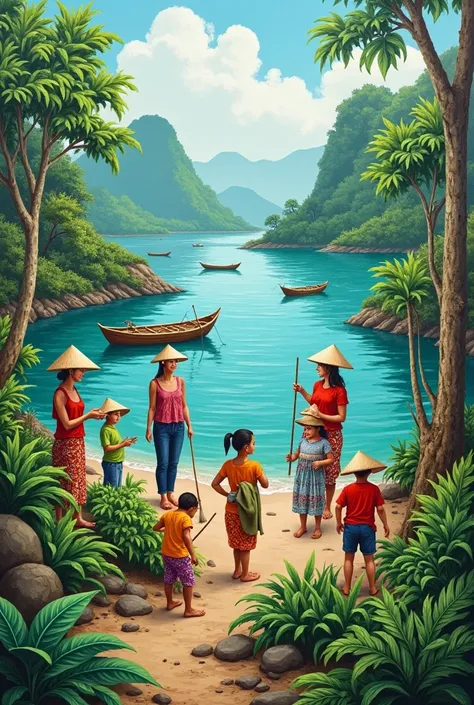 Painting in support of environmental protection in Ca mau province