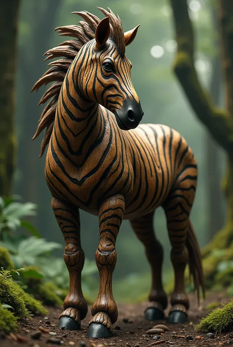 Zebra and wood hybrid 