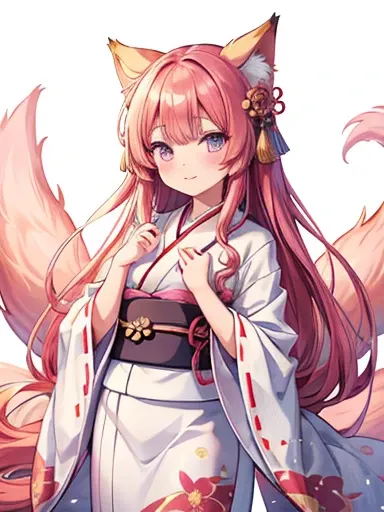 anime girl in kimono outfit with long hair and a cat tail, an anime drawing inspired by Nishikawa Sukenobu, pixiv, furry art, cute anime girl, anime wallaper, pretty anime girl, anime goddess, cute anime, hd anime wallaper, anime girl, beautiful anime girl...