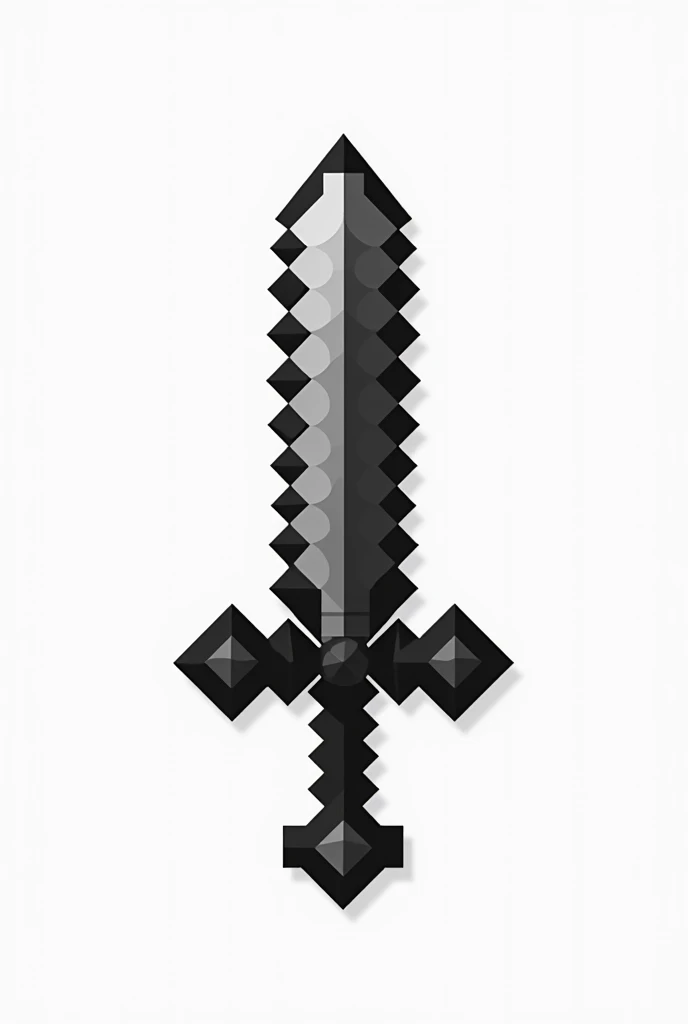 A logo with a Minecraft sword with a text that says black mc x Minecraft