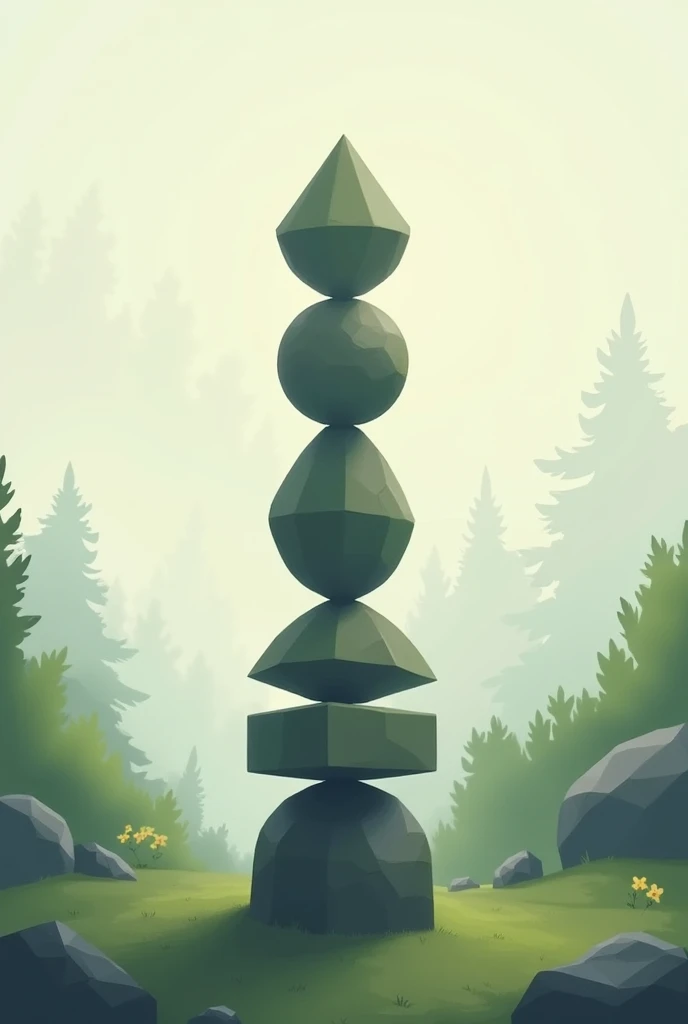 an object for an easy drawn open totem
