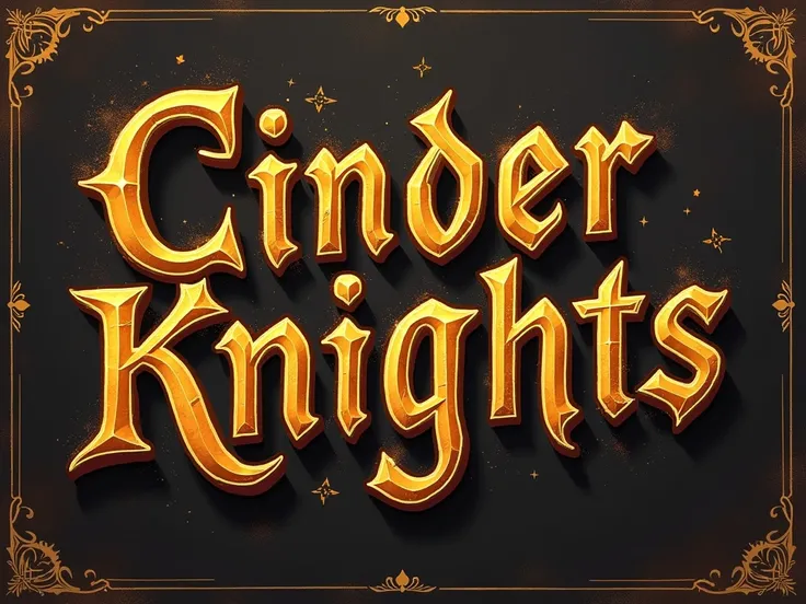 MAKE ME A CALLIGRAPHY about our batch name "CinderKnights" (the way the Letter uppercase & lowercase remain it just copy that one then the color of font is golden & brown[mix it that can make the font looks so good] also use a cool font.