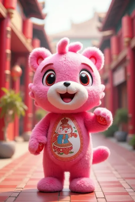 Pink mascot, with eight uprising cultural characteristics, distinctive characteristics, rich connotation Jiangxi city IP has unique creativity and design, in line with the characteristics of the times Cute image, great affinity and communication Cute littl...