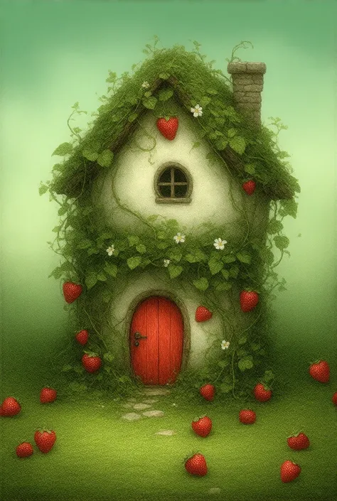 A house in a strawberry