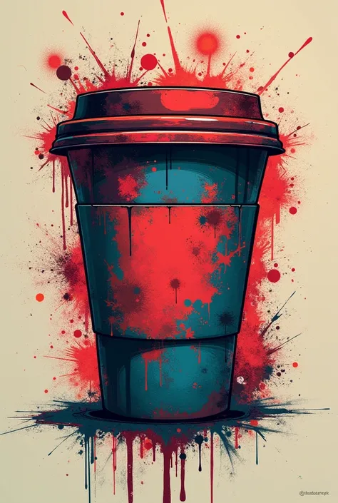 Cup logo with graffiti style