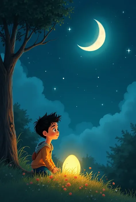 One night, Bilal is playing in his garden. Suddenly, he sees a small egg-like object with a flash of light that falls from the sky to the ground. When he looks closer, he hatches the egg and a strange little moon inhabitant emerges from it. Bilal is surpri...