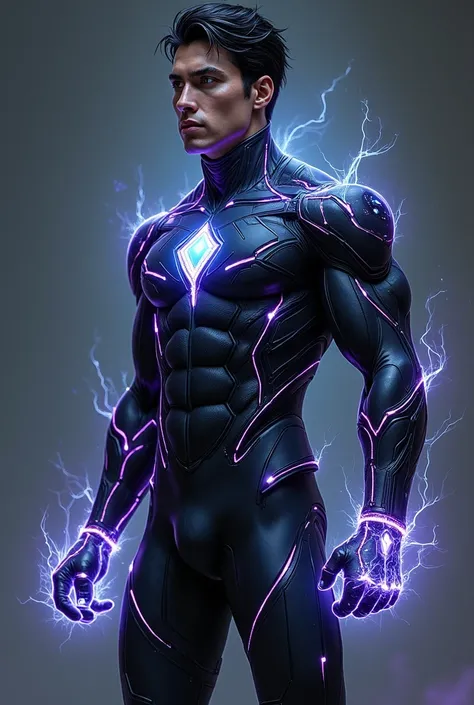 appearance: Tall and athletic,  with dark hair that seems to change shade depending on the powers you stole .  His eyes shine brightly with a supernatural glow when you use stolen powers .
I wore a:  A dark suit , tight and full of bright lines that emit a...