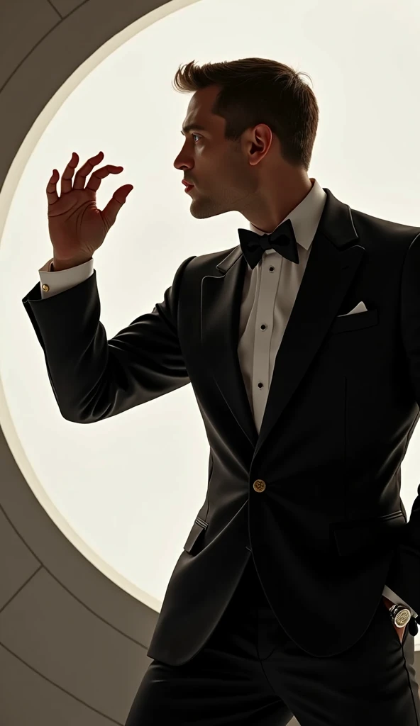 james bond giving flying kiss