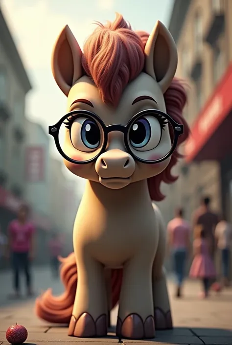 masculine my little pony with round glasses