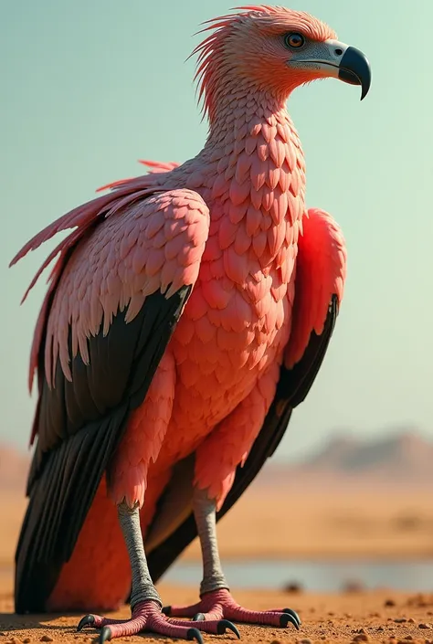 A cross between Circaetus gallicus+Phoenicopterus chilensis

