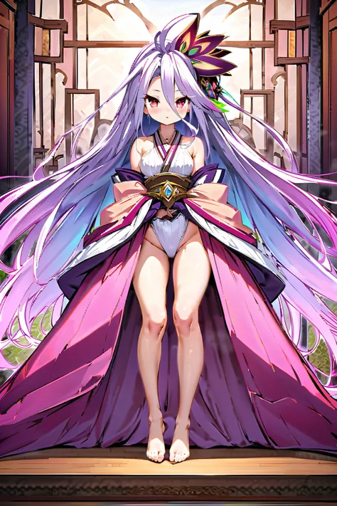 NSFW,masterpiece, best quality, high definition , Very detailed,Shiro(No Game No Life), Kunoichi,Luxurious mansion,Japanese-style room