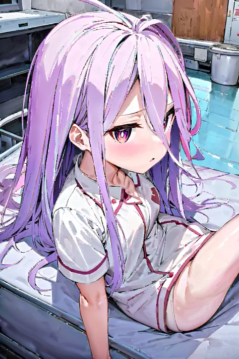 NSFW,masterpiece, best quality, high definition , Very detailed,Shiro(No Game No Life),nurse,Nurse uniform,hospital,Hospital room