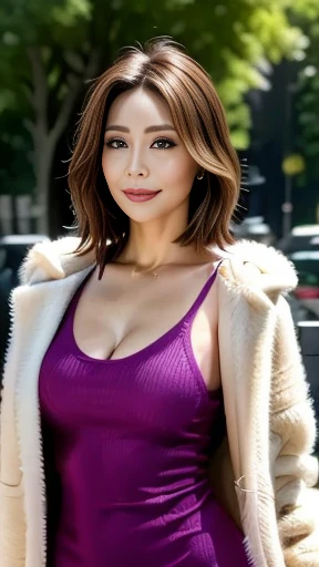 Like layered々 Hairstyles , (blonde、Pink inside),  forest setting , Glowing purple eyes, masterpiece,  best quality,(Realistic: 1.4), ultra high resolution, Unity 8K, (Beautiful and pretty eyes:1.6),Symmetric,  high-definition face ,  perfect lighting , (  ...