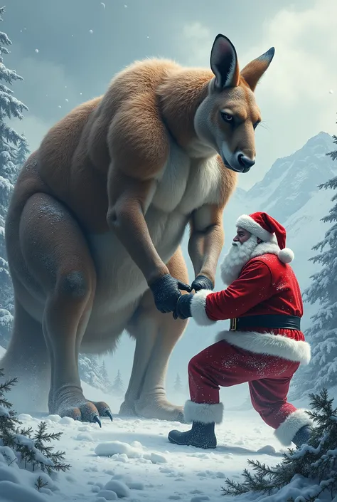 Titan Kangaroo vs Titan Christmas Santa 