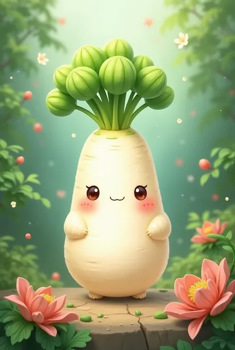 Feminine Daikon mascot