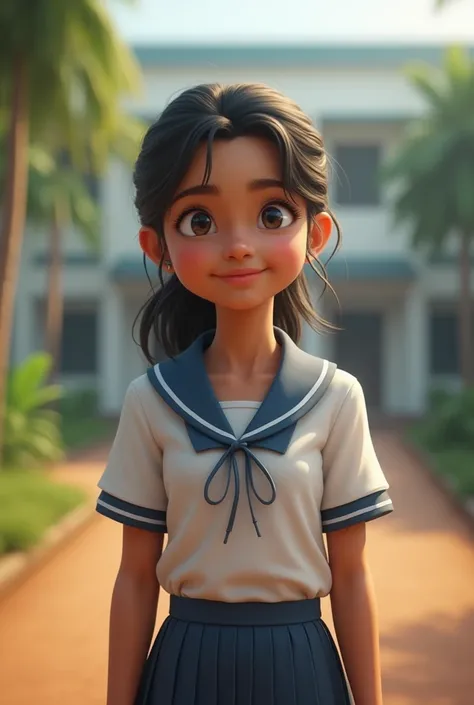 Realistic srilankan school girl