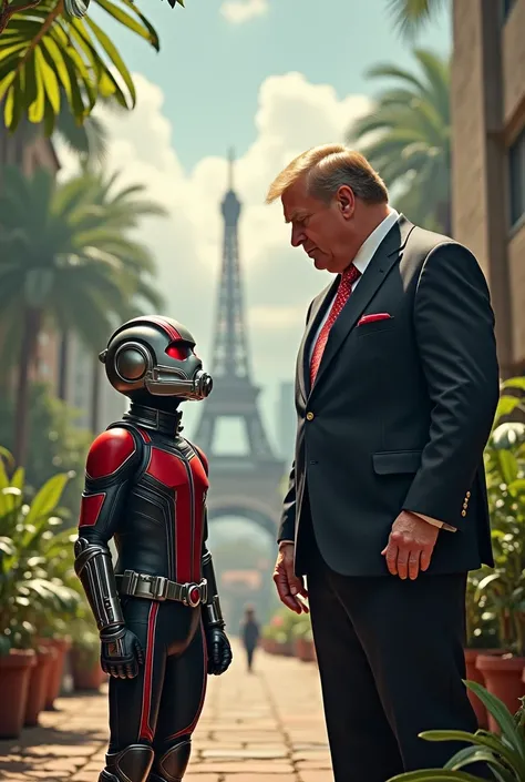 Make me an image of Ant-Man along with Bolsonaro