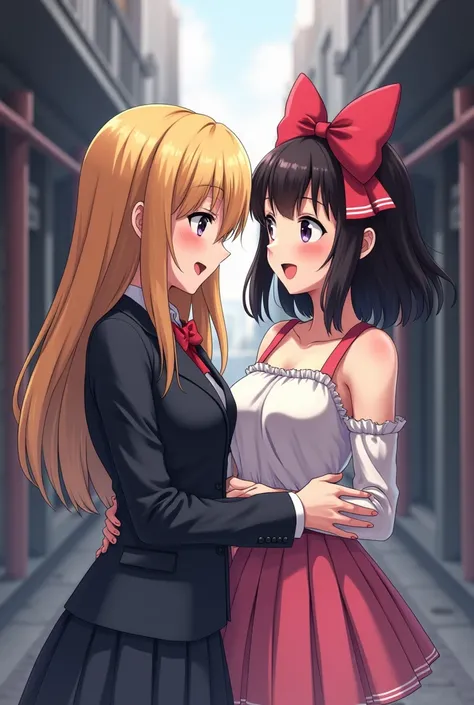 Anime yuri , gap age, younger slave, older mistress , thrash 