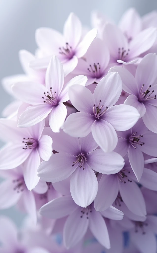 white and light purple flowers