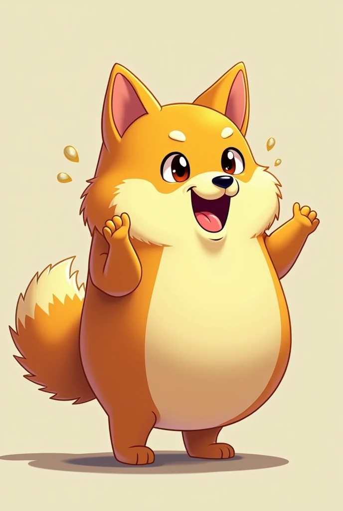 La mascotte dogecoin avec un gros phallus